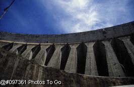 Perspective detail of dam